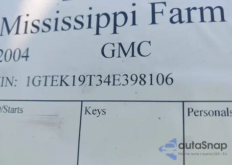 2004 GMC Sierra 1500 Slt z USA, uszkodzony, nr VIN 1GTEK19T34E398106